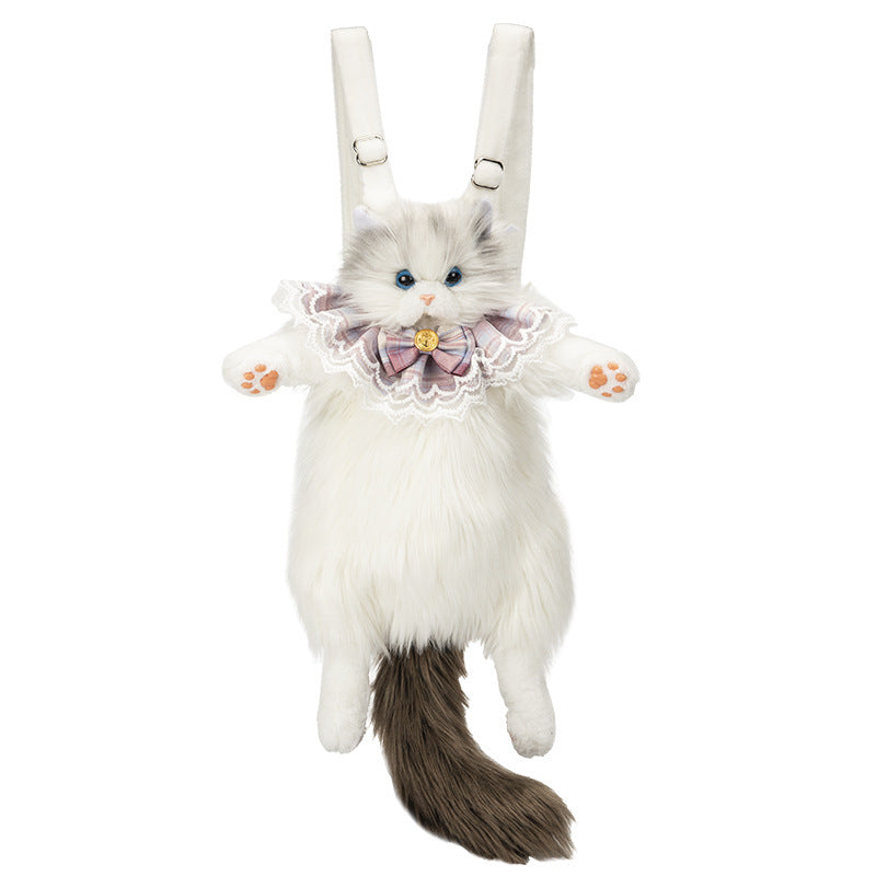 Women's Cute Cat Backpack Plush Doll