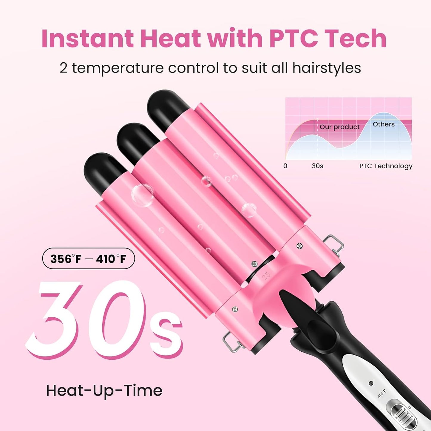 3 Barrel Professional Curling Iron
