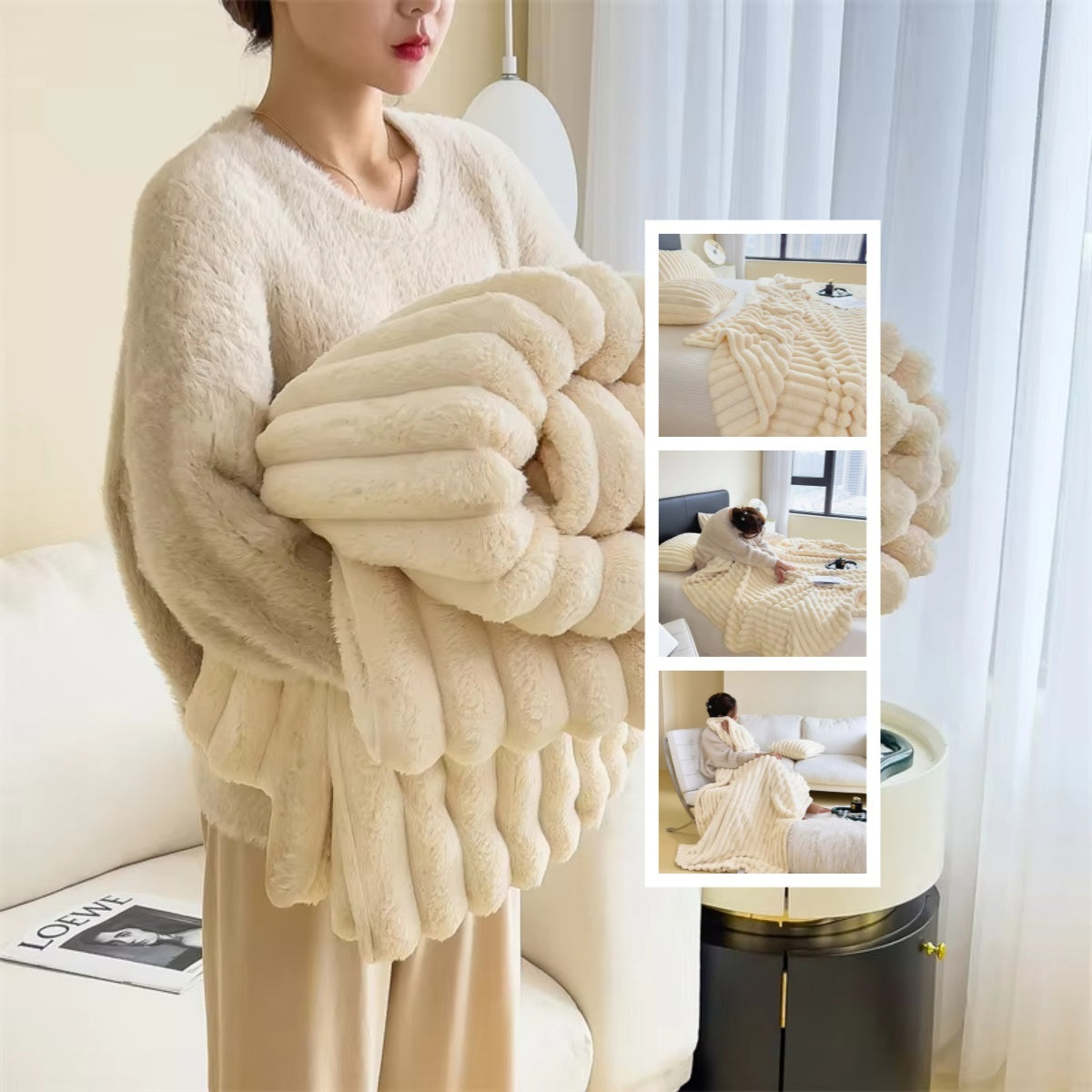 Rabbit Fur Blanket