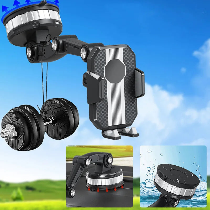 360 Rotatable Cellphone Car Phone Holder Fixed Shockproof Mobile Stand Big In GPS Support For iPhone Xiaomi Samsung Accessories