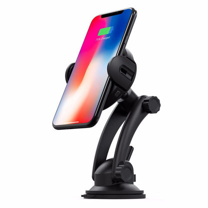 Car Holder - Wireless Car Charger, 15W Fast Charging Auto Clamping Car Charger - Phone Mount Phone Holder