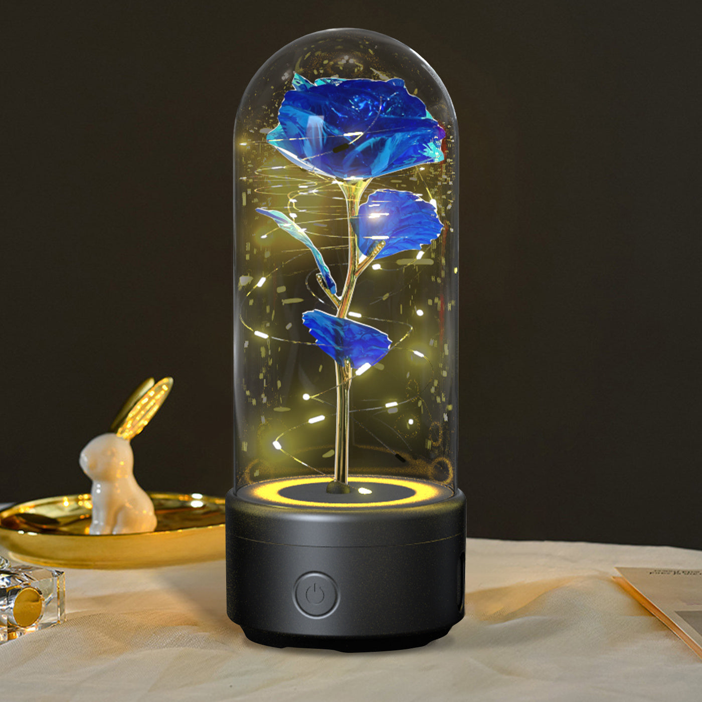 2-in-1 Rose LED Light & Bluetooth Speaker