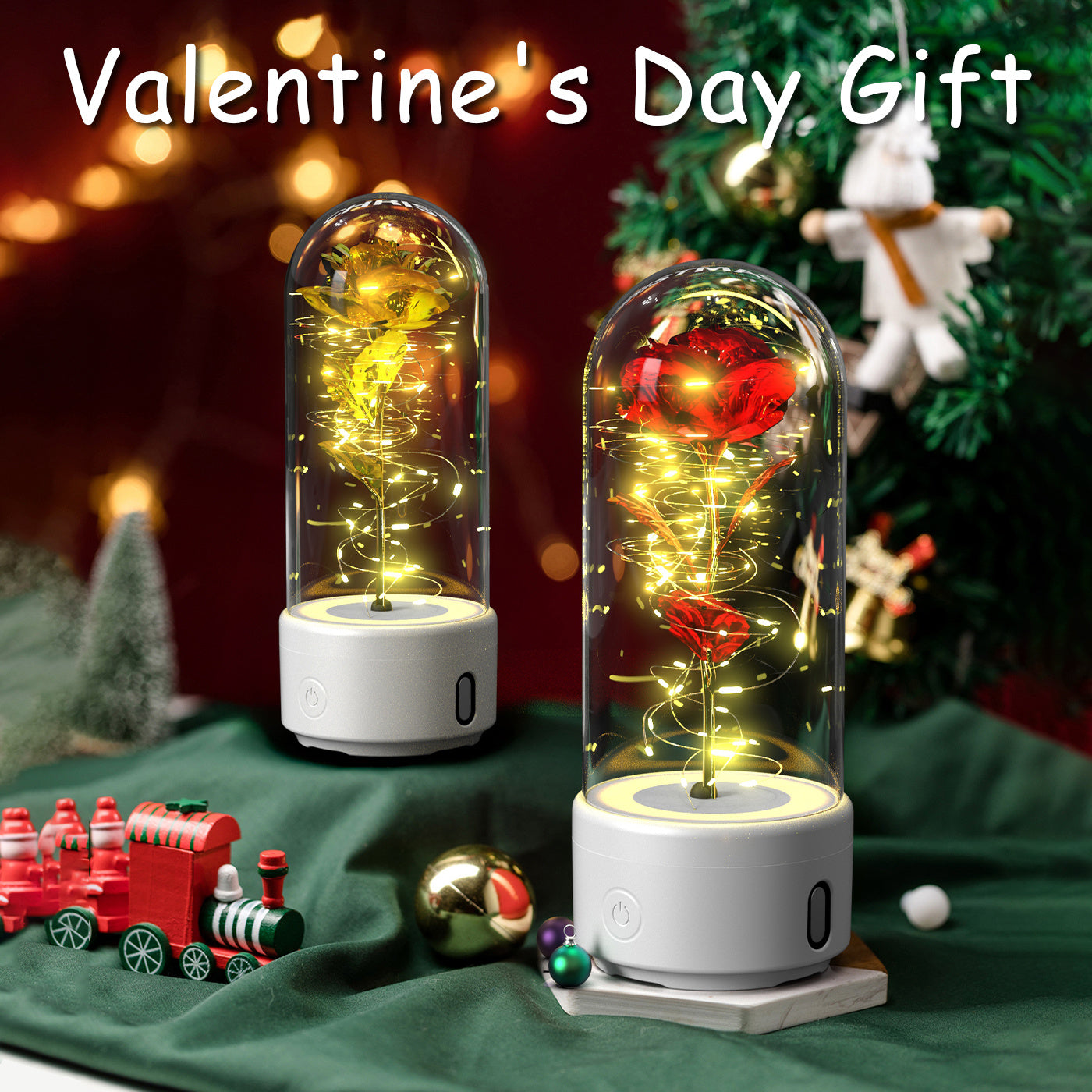 2-in-1 Rose LED Light & Bluetooth Speaker