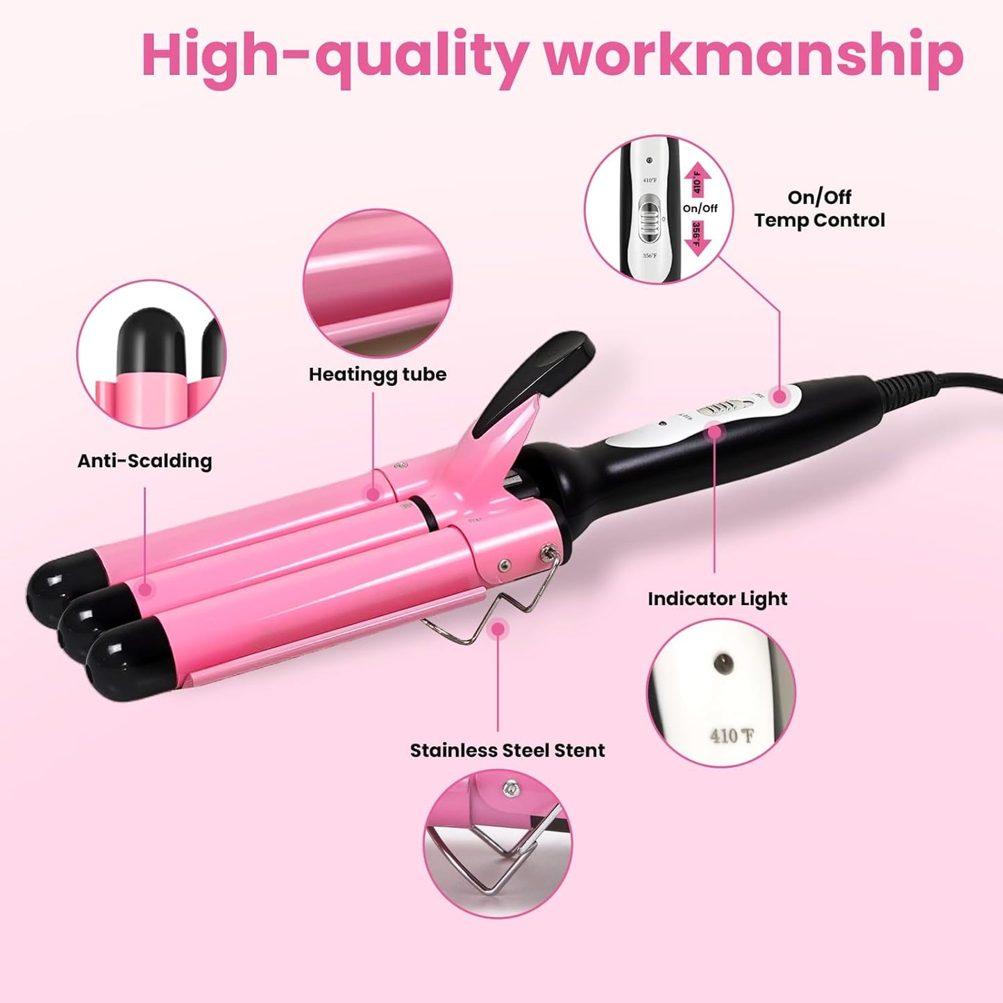 3 Barrel Professional Curling Iron