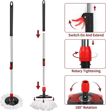 Microfiber Spin Mop and Bucket Cleaning System