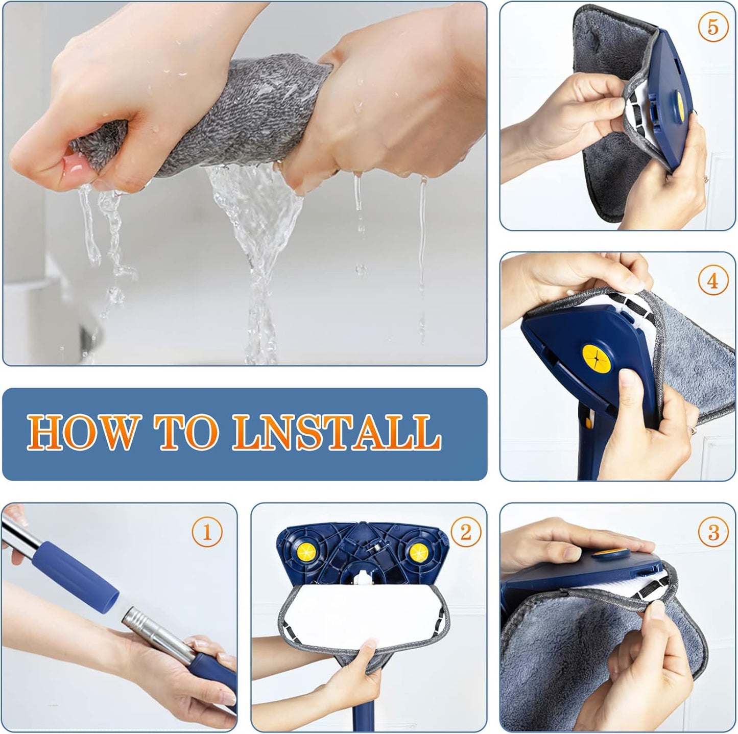 360 Rotatable Adjustable Cleaning Mop