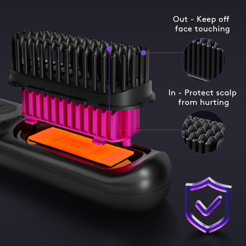 2-in-1 Cordless Hair Straightener and Hot Comb