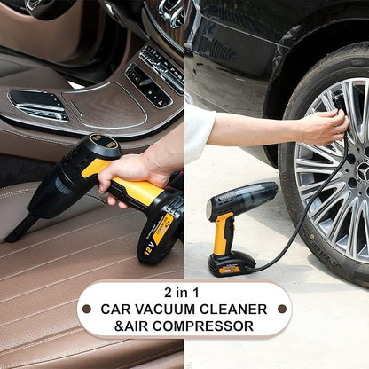 4 In 1 Cordless Car Vacuum Cleaner & Tire Inflator