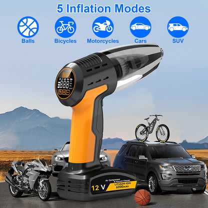 4 In 1 Cordless Car Vacuum Cleaner & Tire Inflator