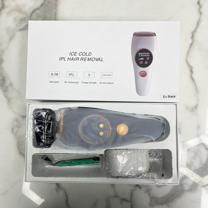 Ice Cold IPL Hair Removal Device – 990,000 Flashes | 5 Levels | Automatic & Manual Mode