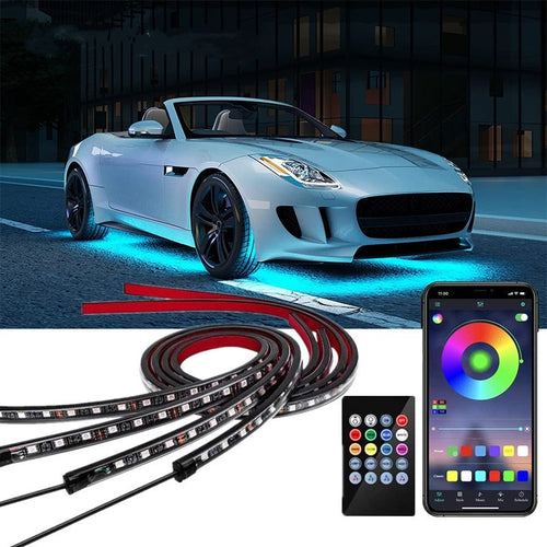 RGB for Car - Car Chassis APP Voice Control RGB Seven - color Ambience Light