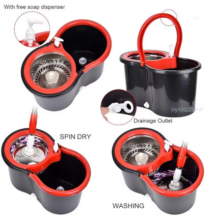 Microfiber Spin Mop and Bucket Cleaning System