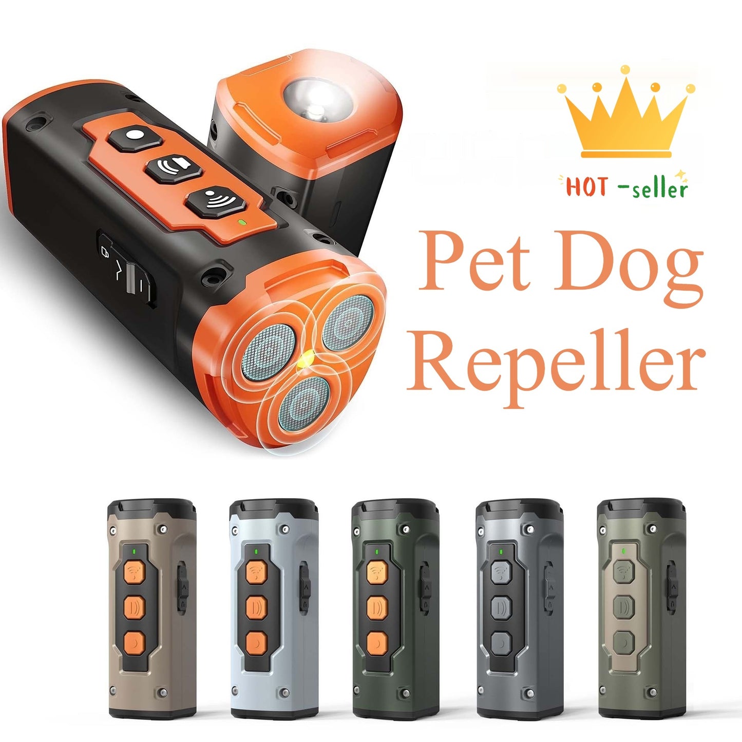 Ultrasonic Dog Bark Deterrent Device With LED Flashlight