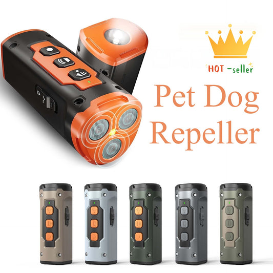 Ultrasonic Dog Bark Deterrent Device With LED Flashlight