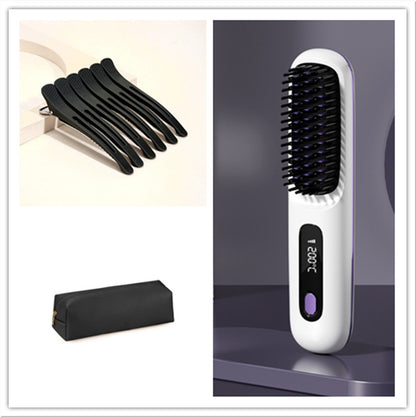 2-in-1 Cordless Hair Straightener and Hot Comb