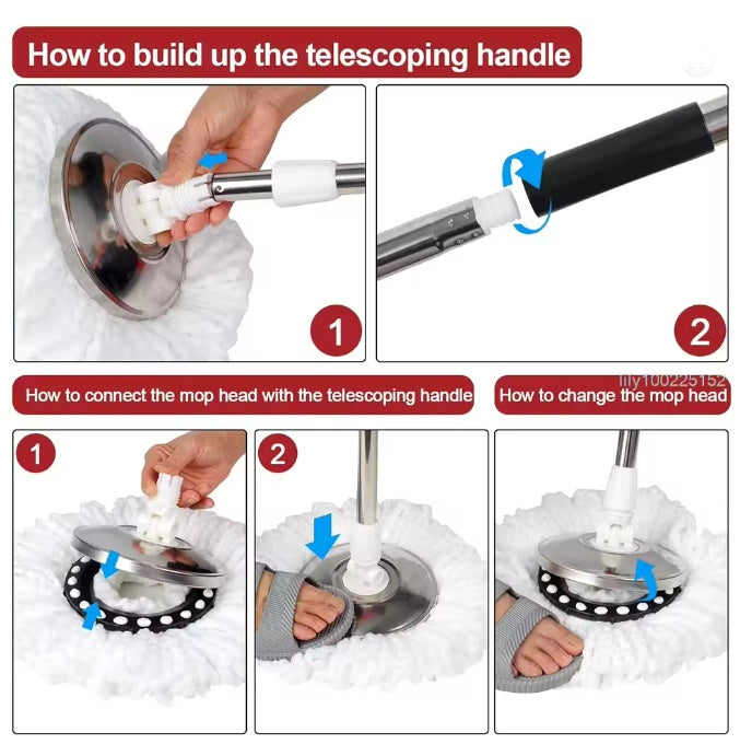 Microfiber Spin Mop and Bucket Cleaning System